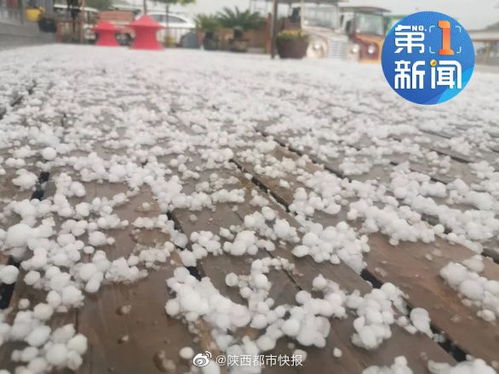 西安遭遇罕见冰雹天气，大如乒乓球的冰雹引发市民热议